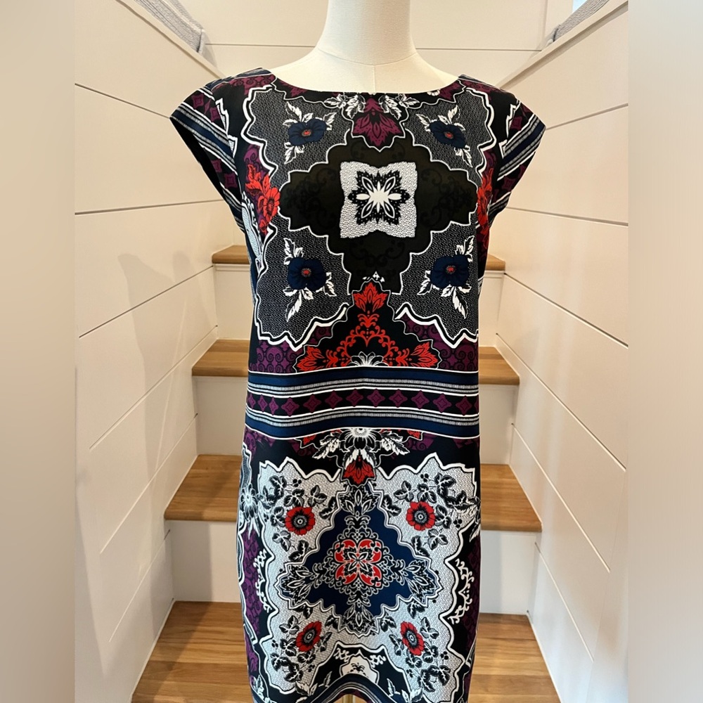 Banana Republic Scarf Print Shift Dress | Size 2
